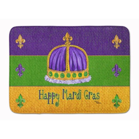 Carolines Treasures Mardi Gras Machine Washable Memory Foam Mat 8385RUG